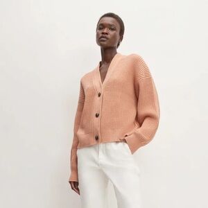 Everlane Dusty Rose Button-Up Cardigan